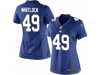 Women's Nike New York Giants #49 Nikita Whitlock Limited Royal Blue Jersey