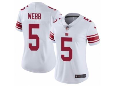 Women's Nike New York Giants #5 Davis Webb Vapor Untouchable Limited White NFL Jersey