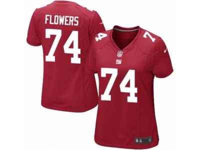 Women's Nike New York Giants #74 Ereck Flowers Game Red Jersey