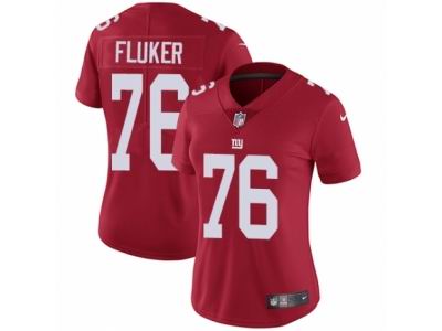 Women's Nike New York Giants #76 D.J. Fluker Vapor Untouchable Limited Red Jersey