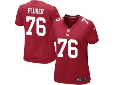 Women's Nike New York Giants #76 D.J. Fluker game Red Jersey