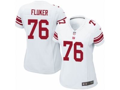 Women's Nike New York Giants #76 D.J. Fluker game white Jersey