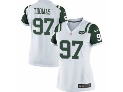 Women's Nike New York Jets #97 Lawrence Thomas Limited White NFL Jersey