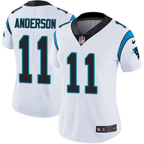 Women's Nike Panthers #11 Robby Anderson White Women's Stitched NFL Vapor Untouchable Limited Jersey