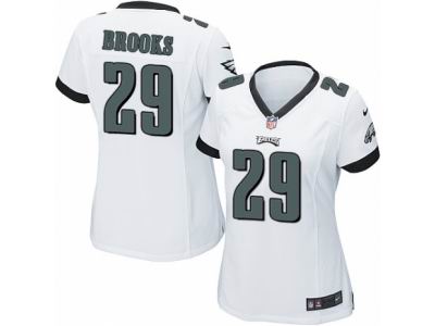 Women's Nike Philadelphia Eagles #29 Terrence Brooks Game White NFL Jersey
