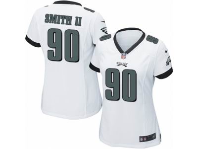 Women's Nike Philadelphia Eagles #90 Marcus Smith II Game White NFL Jersey