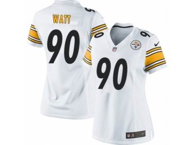 Women's Nike Pittsburgh Steelers #90 T. J. Watt game White NFL Jersey