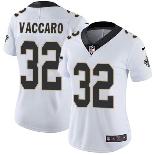 Women's Nike Saints #32 Kenny Vaccaro White  Vapor Untouchable Limited Jersey