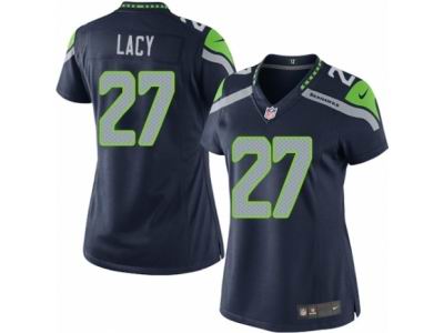 Women's Nike Seattle Seahawks #27 Eddie Lacy Limited Steel Blue Jersey
