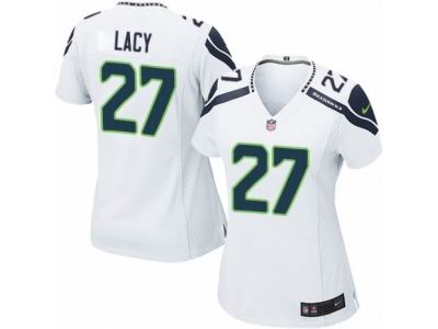 Women's Nike Seattle Seahawks #27 Eddie Lacy game White Jersey