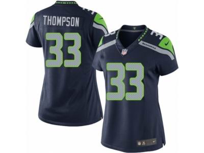 Women's Nike Seattle Seahawks #33 Tedric Thompson Limited Steel Blue Jersey