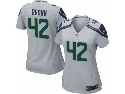 Women's Nike Seattle Seahawks #42 Arthur Brown Game Grey Jersey