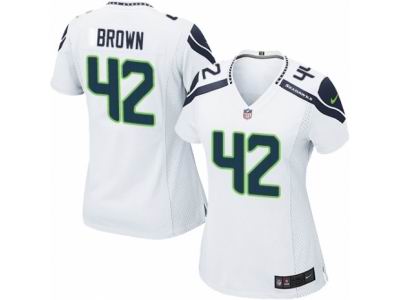 Women's Nike Seattle Seahawks #42 Arthur Brown Game White NFL Jersey