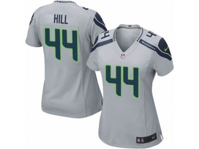 Women's Nike Seattle Seahawks #44 Delano Hill game grey Jersey