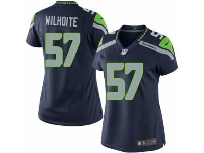 Women's Nike Seattle Seahawks #57 Michael Wilhoite Limited Steel Blue Jersey