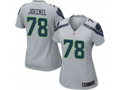 Women's Nike Seattle Seahawks #78 Luke Joeckel game Grey Jersey