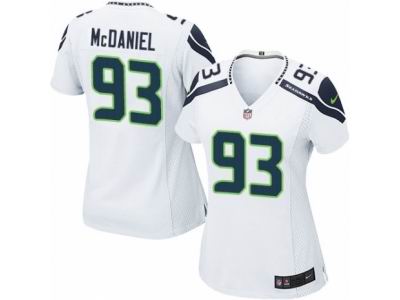 Women's Nike Seattle Seahawks #93 Tony McDaniel game White Jersey