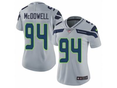 Women's Nike Seattle Seahawks #94 Malik McDowell game Grey Jersey
