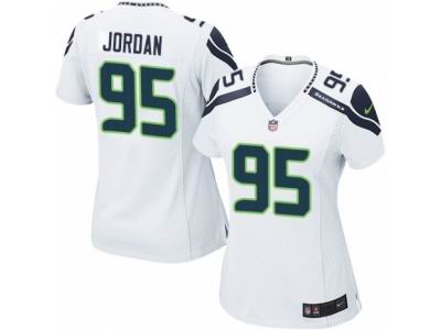 Women's Nike Seattle Seahawks #95 Dion Jordan game White Jersey