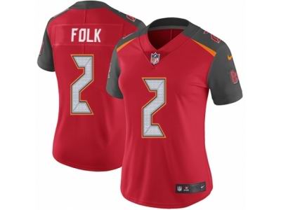 Women's Nike Tampa Bay Buccaneers #2 Nick Folk Red Team Color Vapor Untouchable Limited Player NFL Jersey
