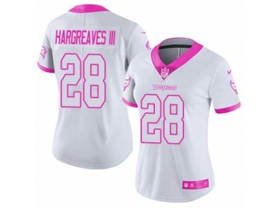 Women's Nike Tampa Bay Buccaneers #28 Vernon Hargreaves III Limited White Pink Rush Fashion NFL Jersey