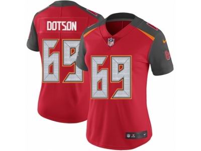 Women's Nike Tampa Bay Buccaneers #69 Demar Dotson Vapor Untouchable Limited Red Team Color NFL Jersey