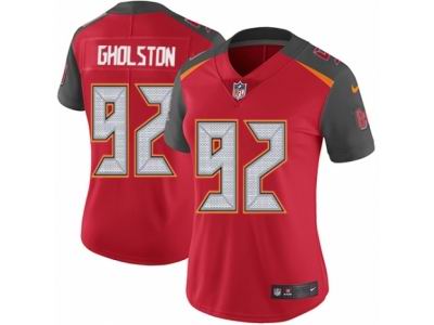 Women's Nike Tampa Bay Buccaneers #92 William Gholston Vapor Untouchable Limited Red Team Color NFL Jersey