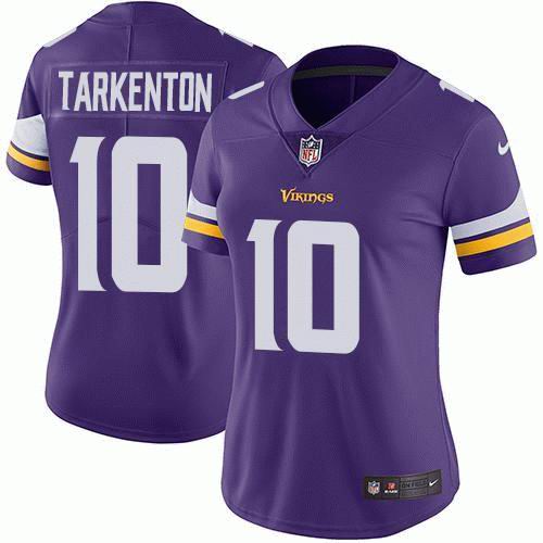 Women's Nike Vikings #10 Fran Tarkenton Purple Team Color Vapor Untouchable Limited Jersey