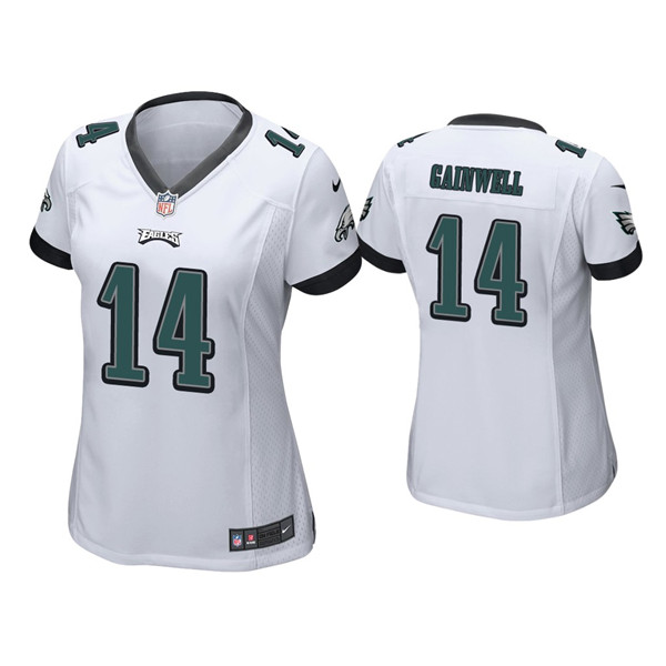 Women's Philadelphia Eagles #14 Kenneth Gainwell White Vapor Untouchable Limited Stitched Football Jersey