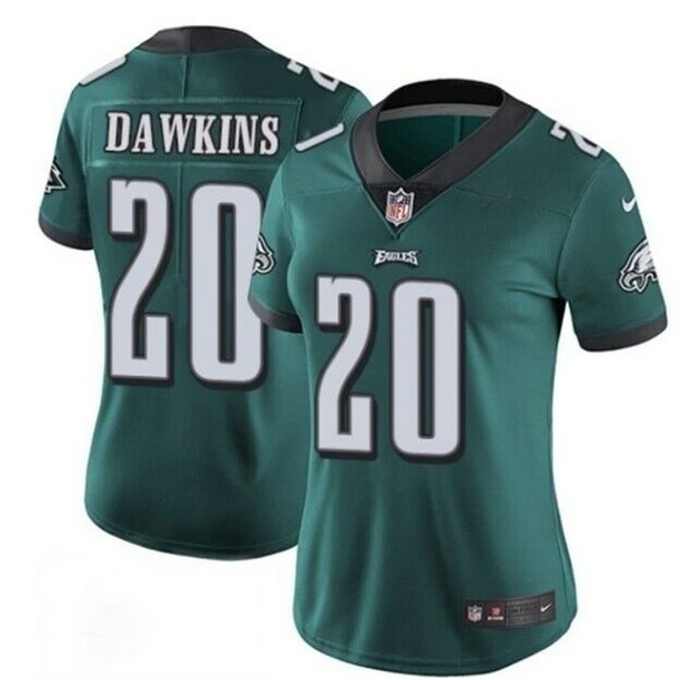 Women's Philadelphia Eagles #20 Brian Dawkins Green Vapor Untouchable Limited Stitched Football Jersey