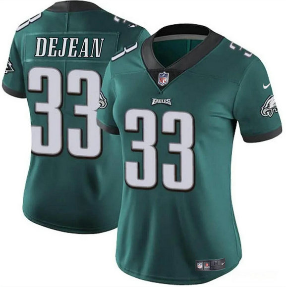 Women's Philadelphia Eagles #33 Cooper DeJean Green 2024 Draft Vapor Untouchable Limited Stitched Football Jersey
