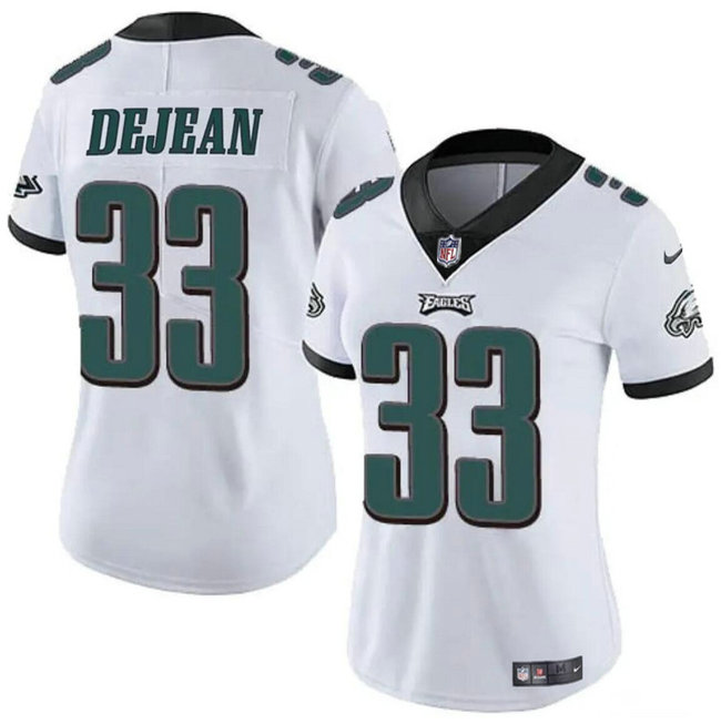 Women's Philadelphia Eagles #33 Cooper DeJean White 2024 Draft Vapor Untouchable Limited Stitched Football Jersey