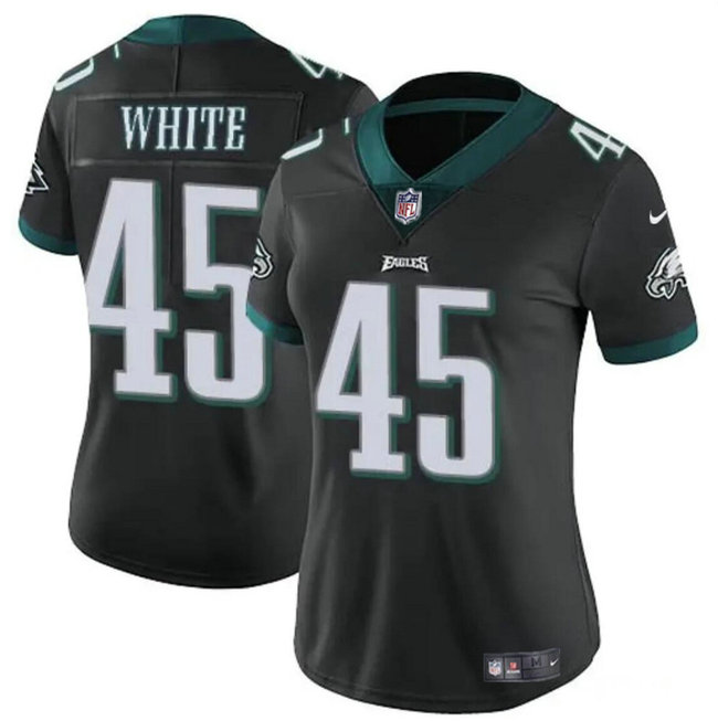 Women's Philadelphia Eagles #45 Devin White Black Vapor Untouchable Limited Stitched Football Jersey