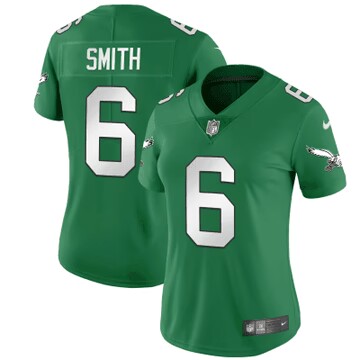 Women's Philadelphia Eagles #6 DeVonta Smith Green Vapor Untouchable Limited Stitched Jersey