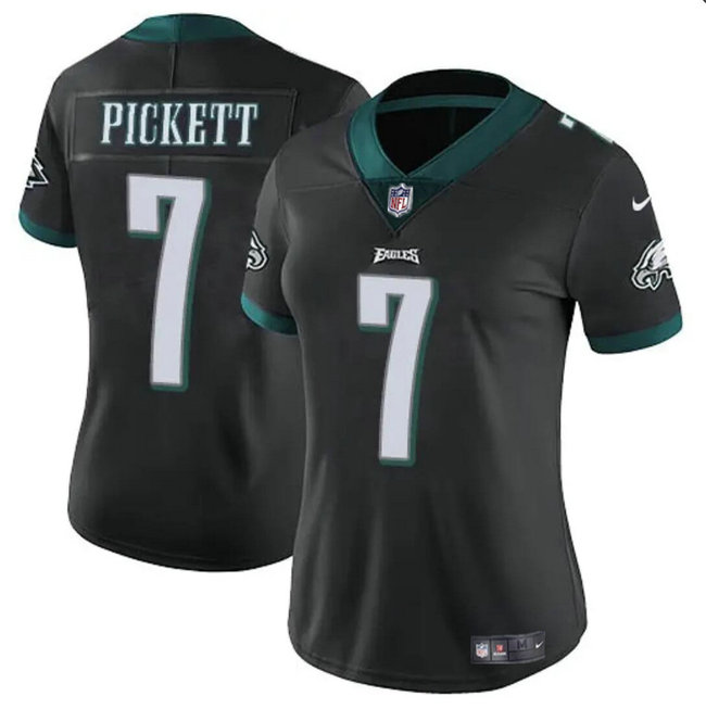 Women's Philadelphia Eagles #7 Kenny Pickett Black Vapor Untouchable Limited Stitched Football Jersey