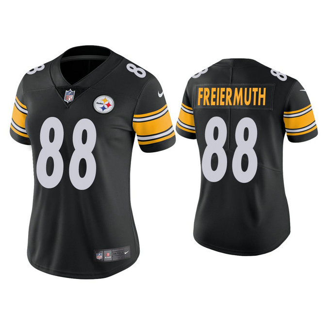 Women's Pittsburgh Steelers #88 Pat Freiermuth Vapor Limited Black Jersey