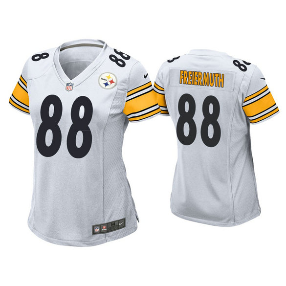 Women's Pittsburgh Steelers #88 Pat Freiermuth White Game Jersey