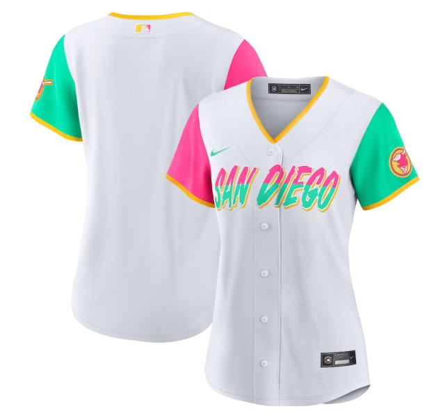 Women's San Diego Padres Blank 2022 White City Connect Cool Base Stitched Baseball Jersey
