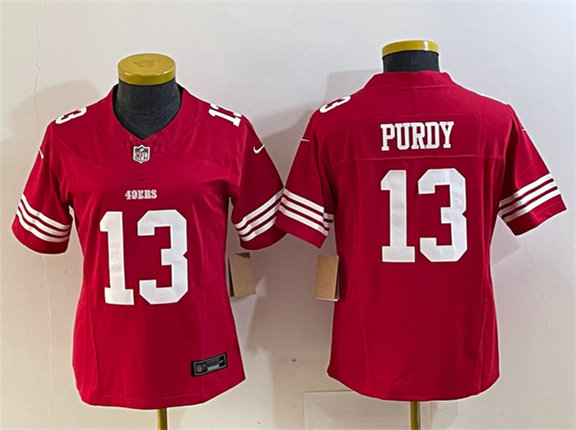 Women's San Francisco 49ers #13 Brock Purdy Red 2023 F.U.S.E. Vapor Untouchable Limited Stitched Football Jersey