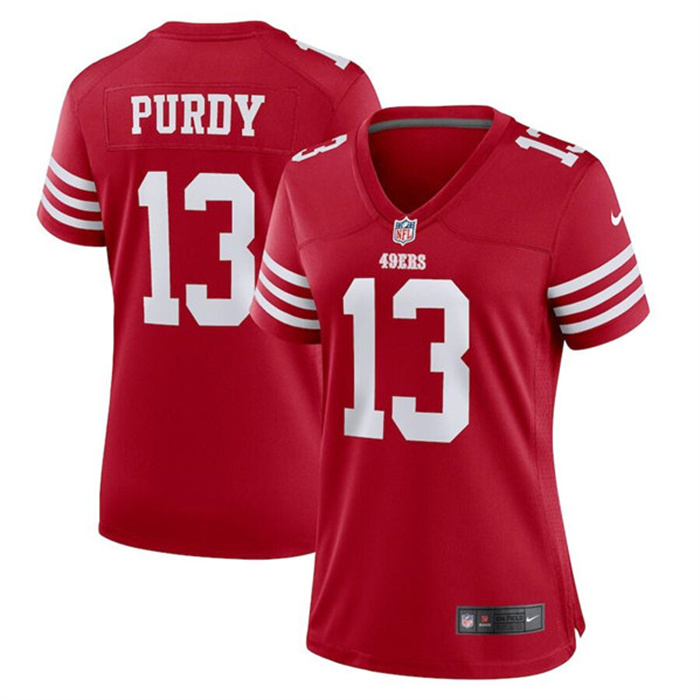 Women's San Francisco 49ers #13 Brock Purdy Red Stitched Game Jersey