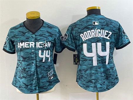 Women's Seattle Mariners #44 Julio Rodriguez Teal 2023 All-Star Stitched Baseball Jersey