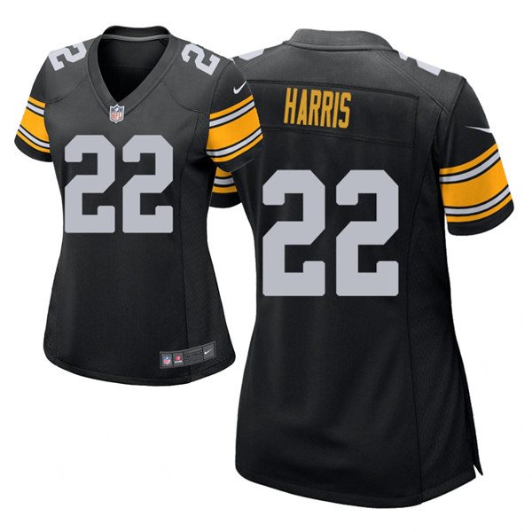 Women's Steelers #22 Najee Harris 2021 NFL Draft Black Jersey