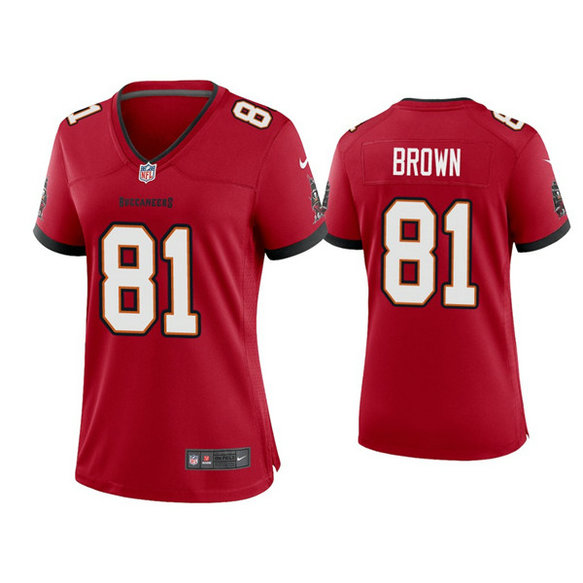 Women's Tampa Bay Buccaneers #81 Antonio Brown Red 2021 Limited Stitched Jersey