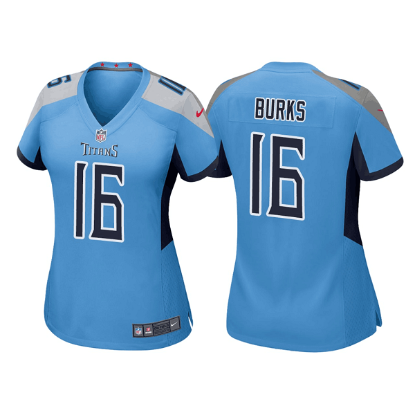 Women's Tennessee Titans #16 Treylon Burks Blue Vapor Untouchable Limited Stitched Football Jersey(Run Small)