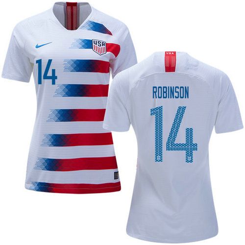 Women's USA #14 Robinson Home Soccer Country Jersey