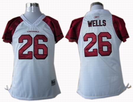 Women Arizona Cardinals #26  Chris Wells Field Flirt Fashion Jerseys white