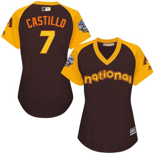 Women Arizona Diamondbacks 7 Welington Castillo Brown 2016 All-Star National League Baseball Jersey