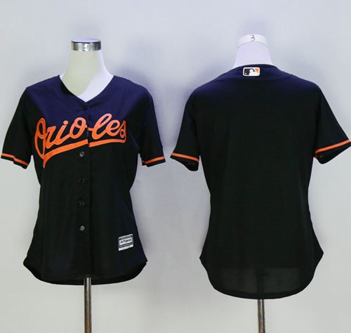 Women Baltimore Orioles Blank Black Alternate Baseball Jersey