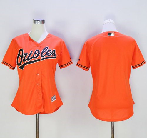 Women Baltimore Orioles Blank Orange Alternate Baseball Jersey