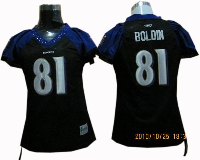 Women Baltimore Ravens #81 Anquan Boldin Jerseys Black